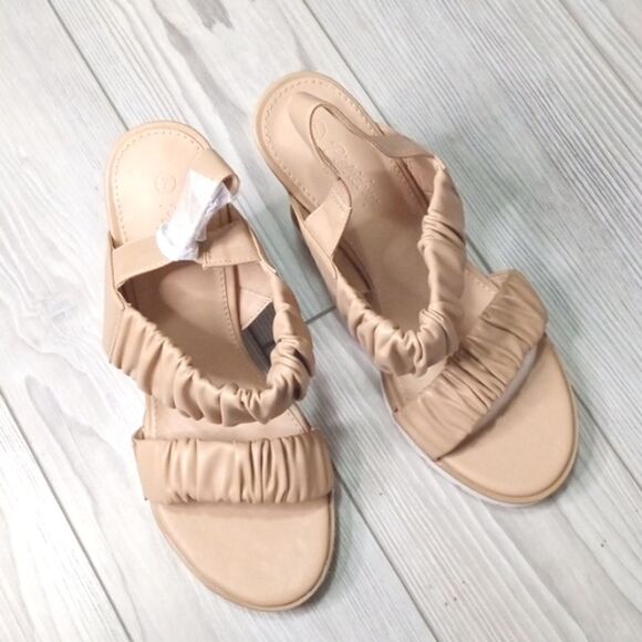 (57-3704) PIEPIEBUY Womens Open Toe Platform Wedge Sz 7 - Picture 7 of 10